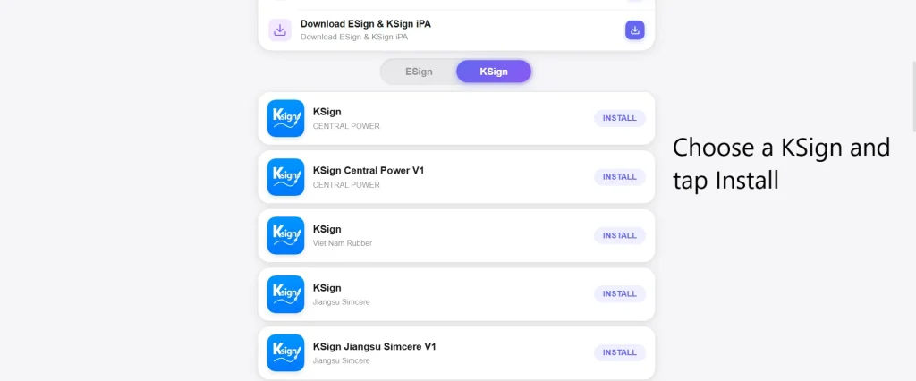 Delta iOS: Download Delta iOS Executor IPA Latest Version (v2.735.1138) 2026 4 Choose a KSign and tap Install