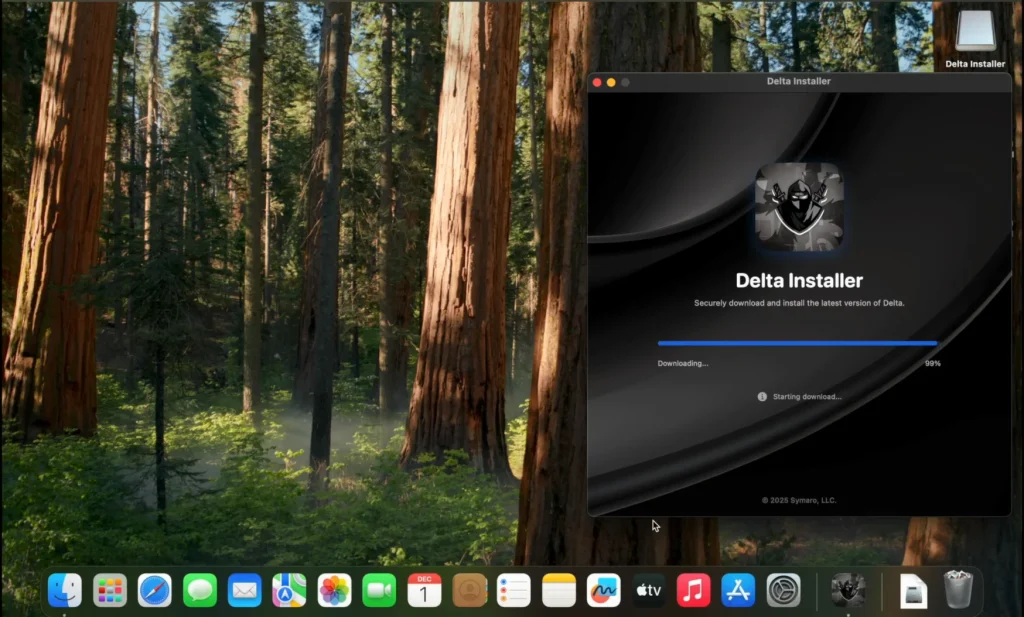 Click Install Delta Again