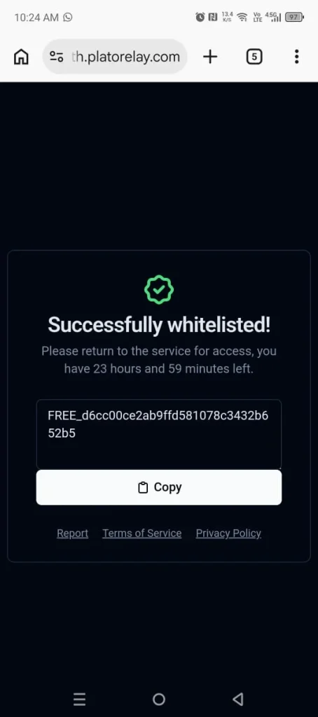 Copy your Delta Executor key