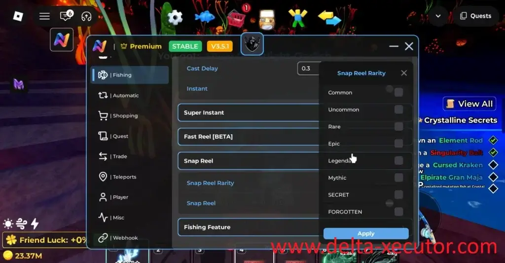 Delta Executor 16 FISH IT script