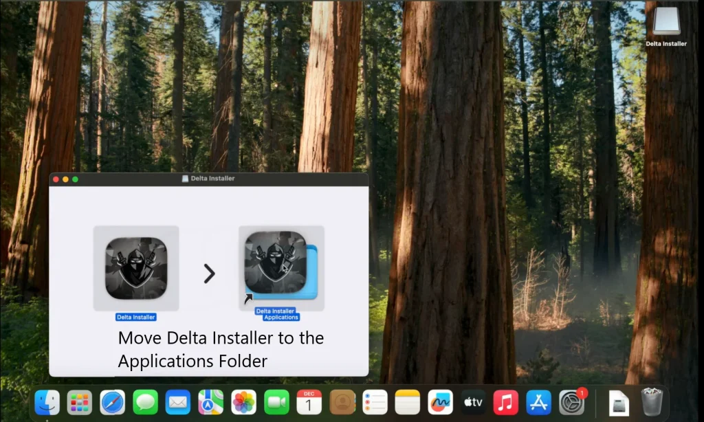 Move Delta Installer to the Applications Folder